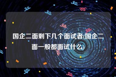 国企二面剩下几个面试者(国企二面一般都面试什么)