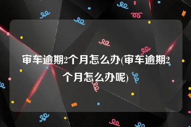 审车逾期2个月怎么办(审车逾期2个月怎么办呢)