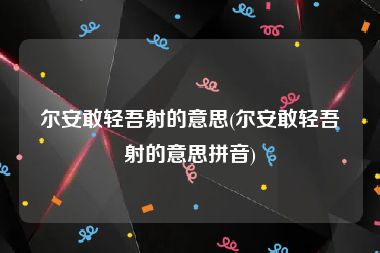 尔安敢轻吾射的意思(尔安敢轻吾射的意思拼音)