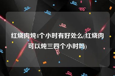 红烧肉炖4个小时有好处么(红烧肉可以炖三四个小时吗)