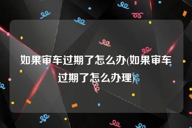 如果审车过期了怎么办(如果审车过期了怎么办理)