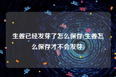 生姜已经发芽了怎么保存(生姜怎么保存才不会发芽)