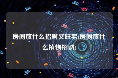 房间放什么招财又旺宅(房间放什么植物招财)