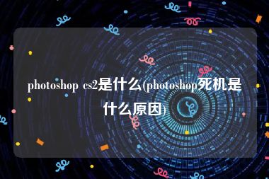 photoshop cs2是什么(photoshop死机是什么原因)