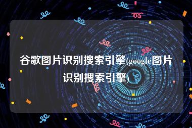 谷歌图片识别搜索引擎(google图片识别搜索引擎)