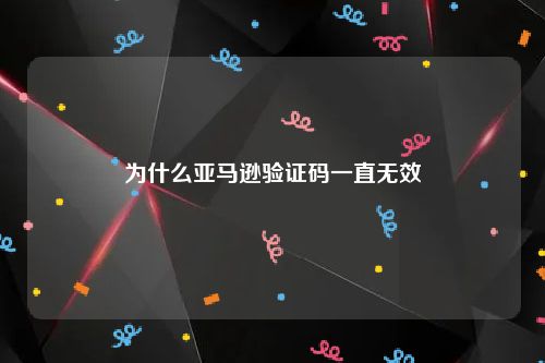 为什么亚马逊验证码一直无效